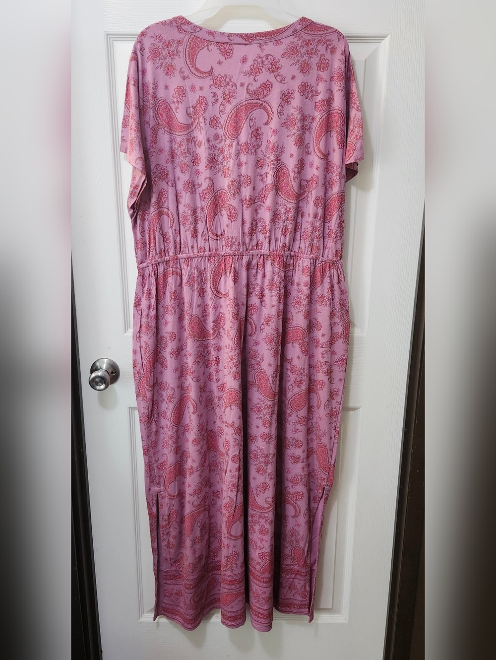 NWT J. Jill Pure Jill Pink Paisley Floral Maxi Plus Size Dress Sz 2X - Picture 6 of 7